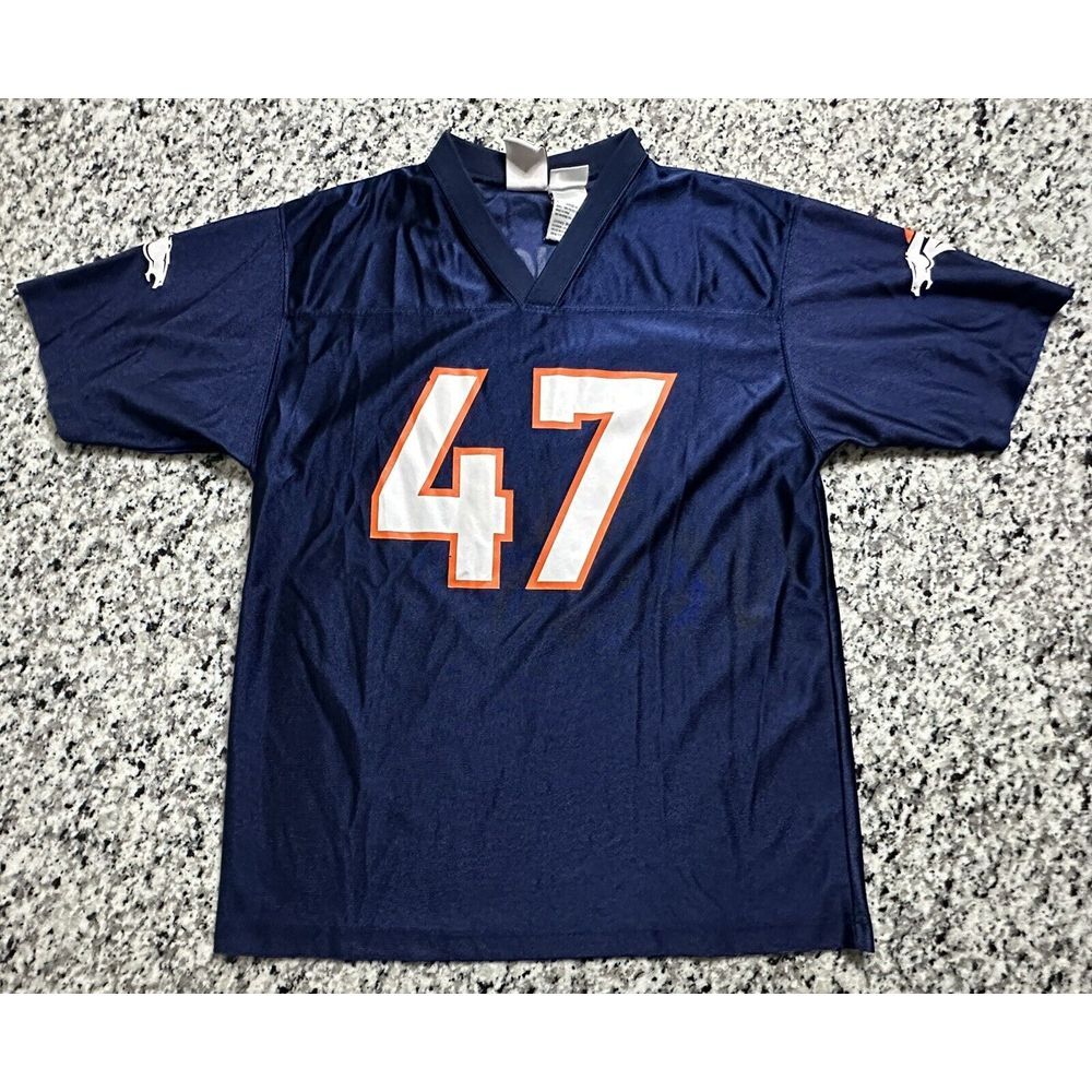 Denver Broncos Football NFL Players Blue Lynch Jersey #47‎ Boys Large